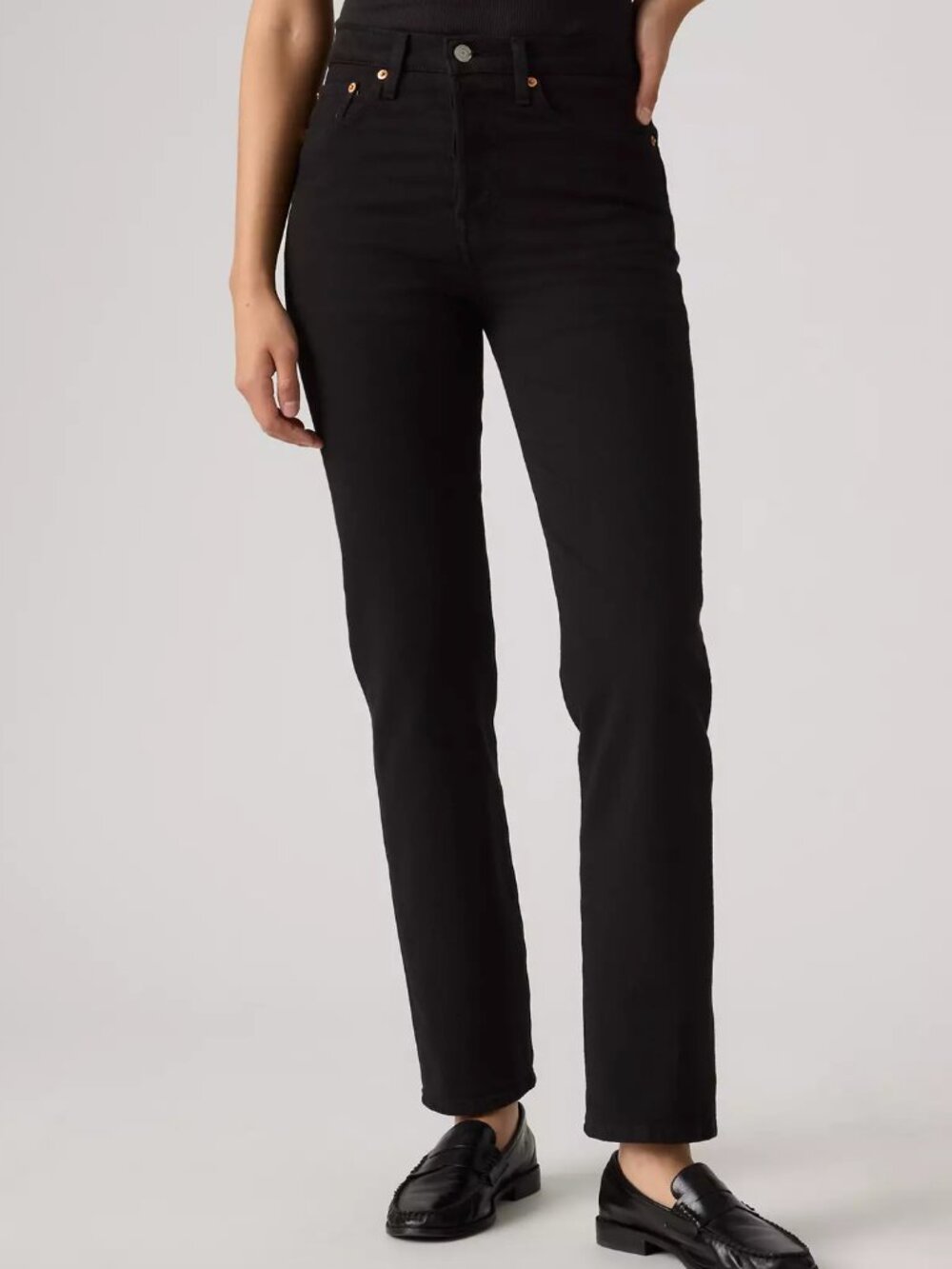 Levi's Black Wedgie Straight Fit Jeans